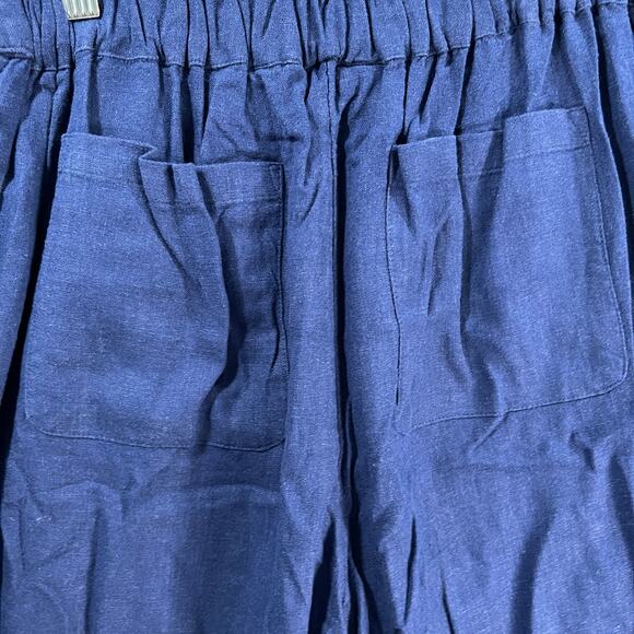 Isaac Mizrahi LIVE! Bridgehampton Linen Blend Pants Midnight Navy, Reg 12 - Picture 6 of 9